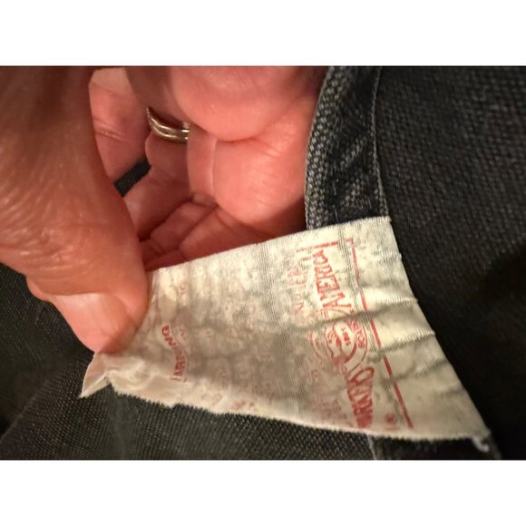 VTG 80s Carhartt Duck Bib Overalls  Durable Cotton Canvas thrashed grunge Read - Picture 16 of 16